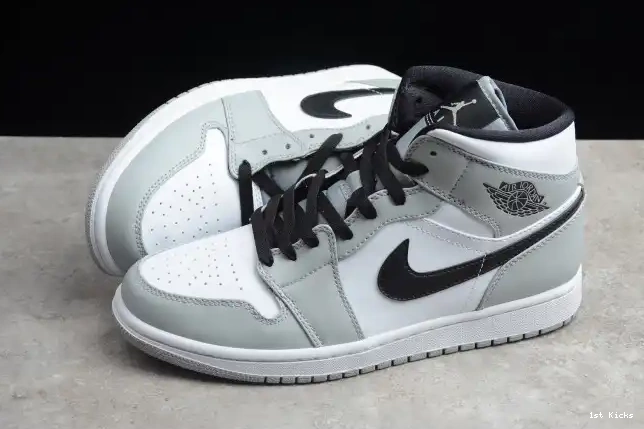 1st Kicks Light Jordan 1 AIR Grey Smoke 554724-092 Mid 0625